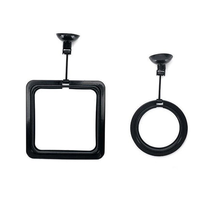 Fish Feeding Ring Aquarium Fish Tank Feeder Floating Fish Food Feeder Fish Food Black - Aimall