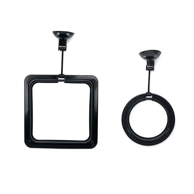 Fish Feeding Ring Aquarium Fish Tank Feeder Floating Fish Food Feeder Fish Food Black - Aimall