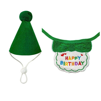 Pet Birthday Dog Cat Bib Scarf Hat Accessory Dogs Cats Celebration
