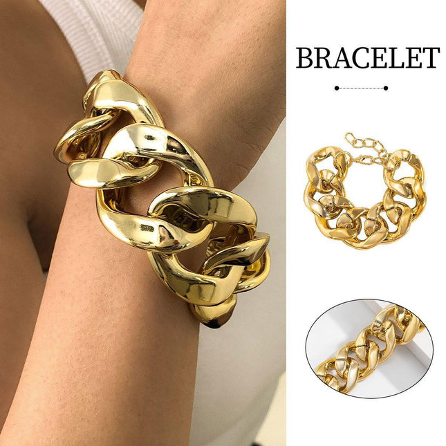 Punk Hip Hop Twist Thick Chain Bracelet Fashion Jewellery Trendy