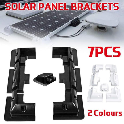 7PCS Solar Panel Corner Mounting Brackets Kit Vehicle Roof Mount Caravan Boat RV - Aimall