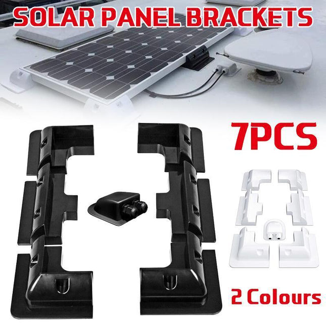 7PCS Solar Panel Corner Mounting Brackets Kit Vehicle Roof Mount Caravan Boat RV - Aimall