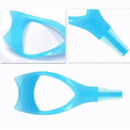 3 In 1 Eyelash Mascara Makeup Guard Protect Tool Applicator Curler Comb Lashes - Aimall