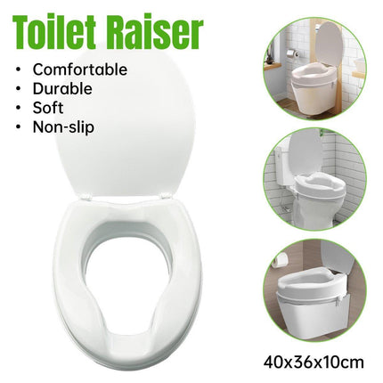 Adjustable Raised Toilet Seat Riser for Elderly Pregnant Women and Mobility Support