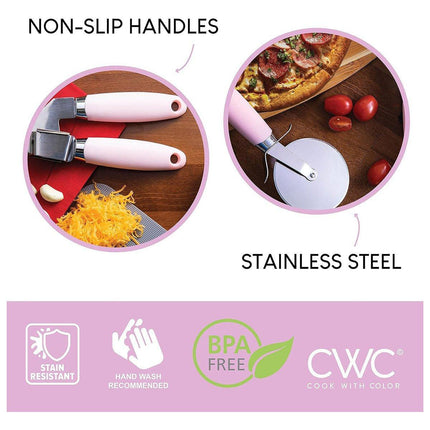 7 Piece Stainless Steel Copper Plated Kitchen Tool Set Peeler Can Opener Slicer