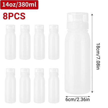 8pcs Squeeze Sauce Bottle Multi Hole 380ML Plastic Jam Salad Dressing Bottle Set