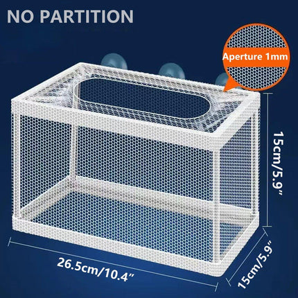 2pcs Fish Breeding Hatchery Box Juvenile Isolation Net Fry Spawning Incubator