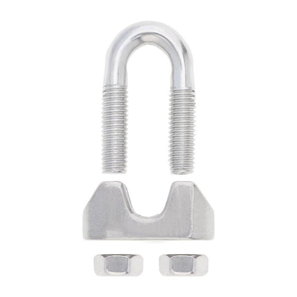 16X 304Steel Wire Rope Grips Clamps U Bolts Fitting Cable Cord Tie M6 6mm Sliver