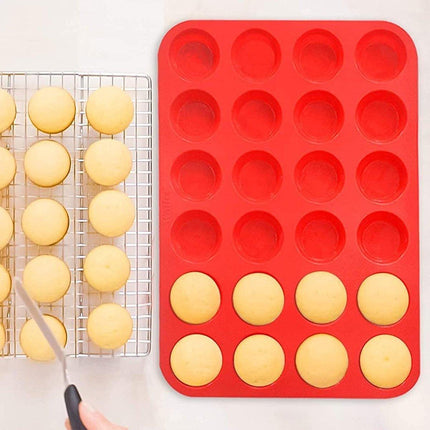 2pcs 24 Hole Round Silicone Cake Baking Pan DIY Baking Mold for Easy Cake Making