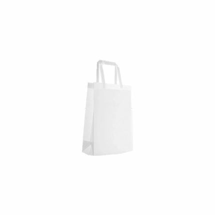 100X Reusable Shopping Bags Tote Bag Washable Eco Friendly Non Woven Folding Bag White - Aimall