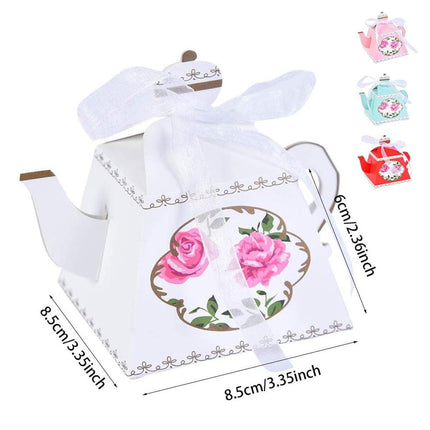 50Pcs Teapot Candy Boxes Wedding Favor Gift Packaging Tea Party Decorations