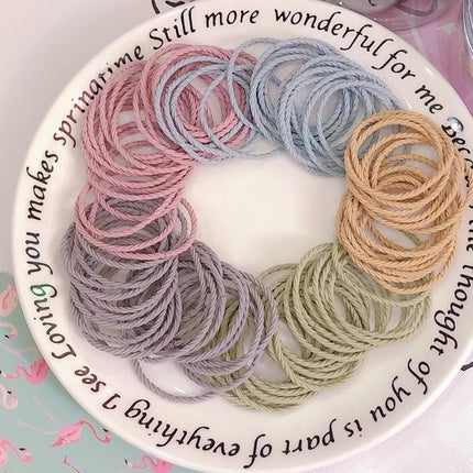 100PCS Elastic Hair Ties Band Rope Cute Tiny Ponytail Holders Girls Bulk Set - Aimall