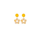 Contrast Colour Floral Earrings Elegant Fashion Jewelry for Women Stylish