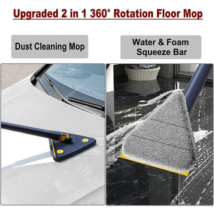 Adjustable Rotating Triangle Mop Wet Dry Dual-use Household Mop with Scraper