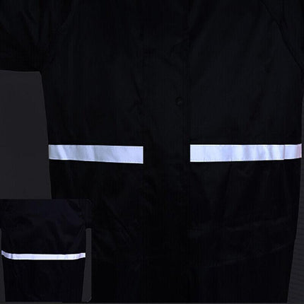 Men's Overalls Waterproof Raincoat Lightweight Work Hooded Long Coats RAIN COAT XL Size - Aimall