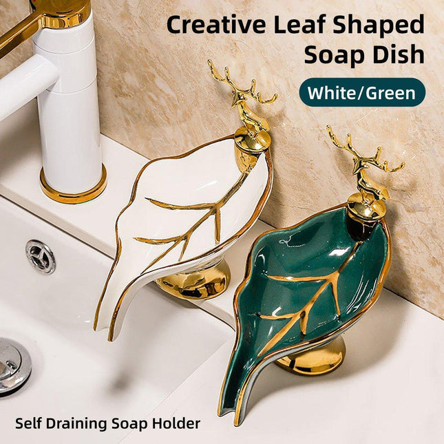 Soap Dish Holder Non-Stagnant Drainage Soap Box for Bathroom Kitchen Sink Home