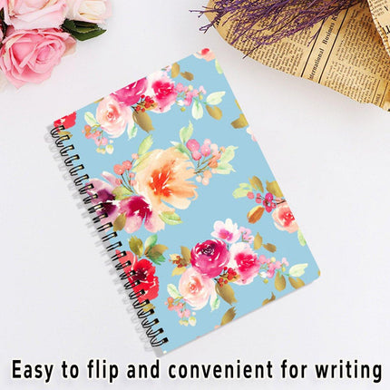 4pcs Loose Leaf Coil Thick Notebook Notepad Vintage Floral Journal Stationery