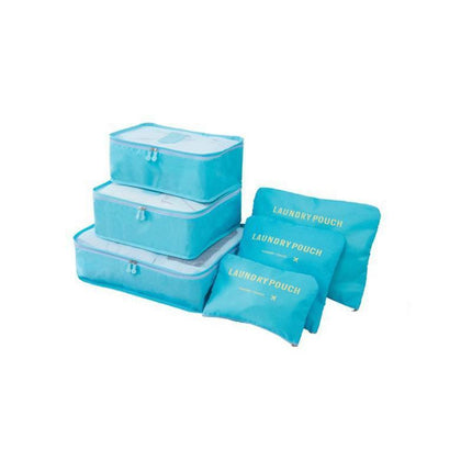 6PCS/Set Suitcase Storage Bags Luggage Organiser Clothes Packing Travel Cubes - Aimall