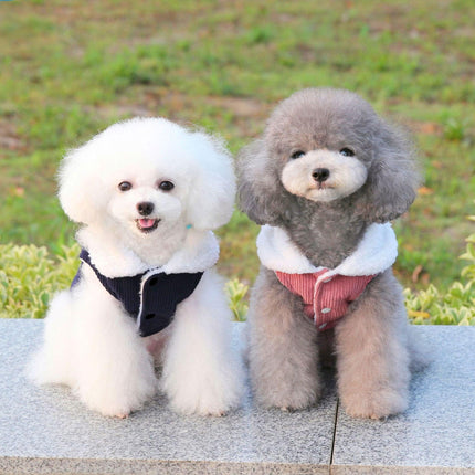 Pet Dog Clothes Jackets Warm Jumper Windproof Puppy Winter Coat Clothes Clothing Navy - Aimall