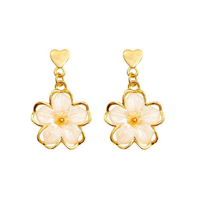 Flower Stud Earrings Premium Quality Elegant Jewelry Women Fashion Accessories