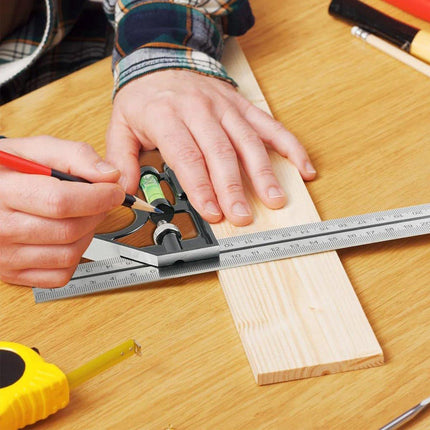 300mm Horizontal Movable Angle Ruler Adjustable Measuring Tool for Engineering