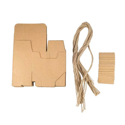 50pcs Retro Rectangular Kraft Paper Wedding Candy Boxes Gift Packaging Box