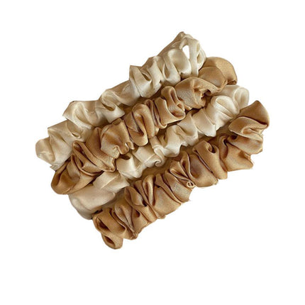 4Pcs/Set Silk Satin Small Scrunchies Ponytail Hair Ties Hair Rope Rubber Bands - Aimall