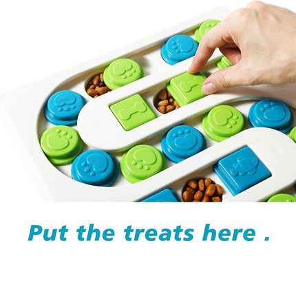 Interactive Dog Puzzle Toy S Shaped Treat Dispenser Pet Training Food Feeder
