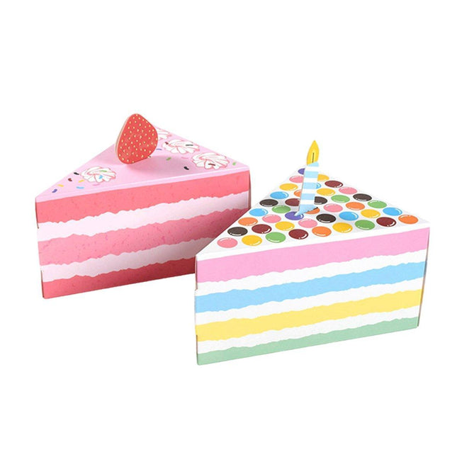 50PCS Triangular Cake Shaped Candy Gift Boxes Lovely Party Wrapping