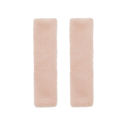 Winter Plush Shoulder Strap Cover Neck Cushion Pad for Comfortable Car Travel 2PCS