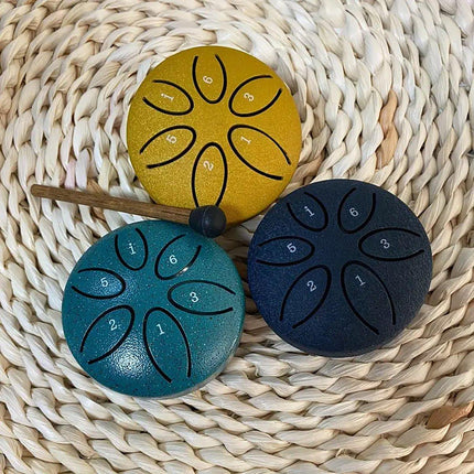 Hollow Steel Tongue Drum Percussion Instrument for Meditation Yoga Music Practice