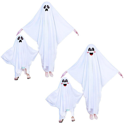 Halloween Party Costume Ghost Cape Full Length Spooky Dress Up Ball Cloak Outfit
