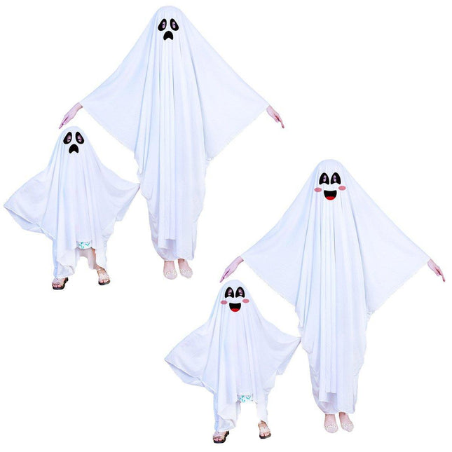 Halloween Party Costume Ghost Cape Full Length Spooky Dress Up Ball Cloak Outfit