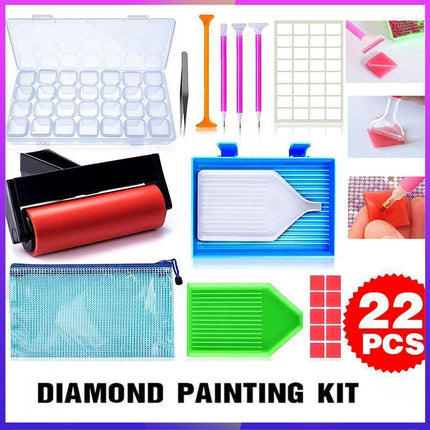 22 Piece 5D Diamond Painting Tools Box Diamond Accessories Diy Art Craft Pen Set - Aimall