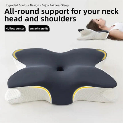 Memory Foam Butterfly Pillow Neck Support Slow Rebound Cervical Pillow