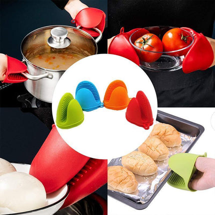 Anti Hot Silicone Hand Clip Heat Insulation Gloves Non-Slip Kitchen Oven Mitt Aimall