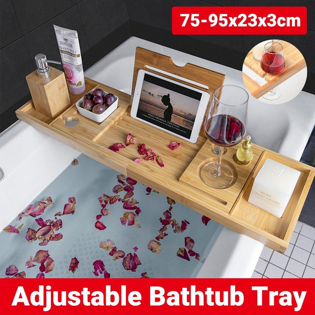 Eco-Friendly Bamboo Bathtub Rack for Enhanced Bath Experience