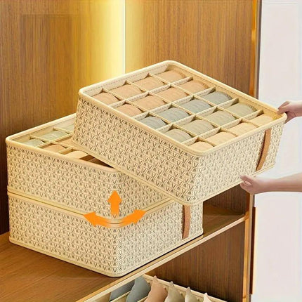 3pcs Underwear Socks Storage Box Wardrobe Organiser Compartmentalised Container