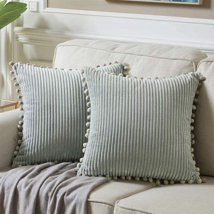 2PCS Corduroy Pillow Cover Luxury Decorative Cushion Case for Sofa Living Room