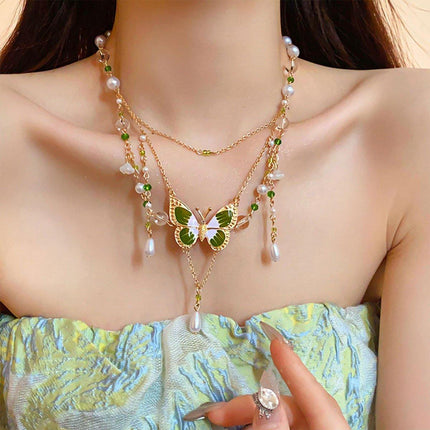 Butterfly Choker Necklace Women Summer Dopamine Fashion Jewelry Gift Set