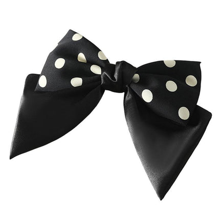 Girls Women Bow Ribbon Polka dots Hair head clip barrette headwear Korean Style - Aimall