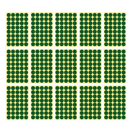 8/13/25/50mm Colour Sticker Dots Adhesive Round Labels Circular Scrapbooking Green - Aimall