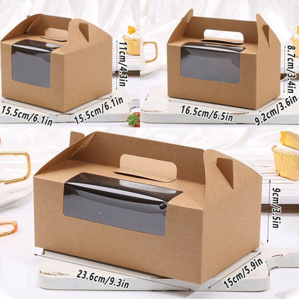 25pcs Portable Cupcake Packaging Box with Transparent Window for Easy Opening