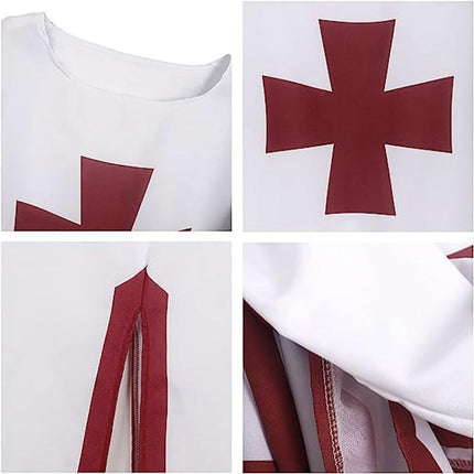 Medieval Tunic Royal Knight Renaissance Roman Men Costume Warrior Crusader AU - Aimall