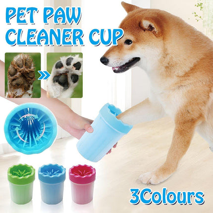 Dog Paw Cleaner Pet cat Foot Washer Cup Feet Clean Brush Cleaning Paws Wash Tool - Aimall