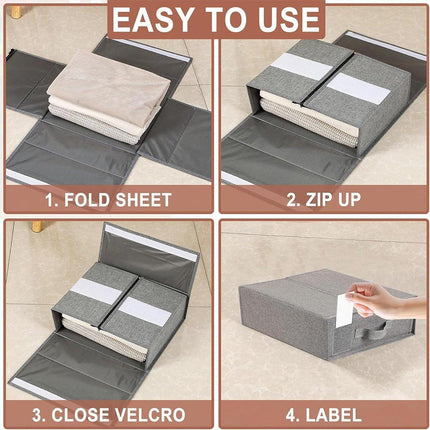 4pcs Simple Pure Colour Storage Boxes Organizer Home Office Storage Solution