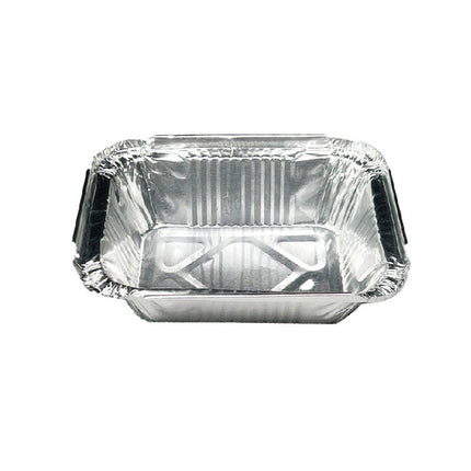 125PCS Disposable Quadrate Tin Foil Pans Oven Grill Safe Non-Stick Baking Trays