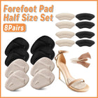 8Pairs High Heel Cushion Pads Forefoot Half Size Inserts of Foot Support Insoles