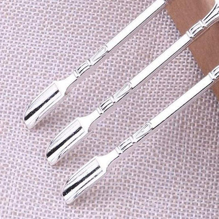 6X Mini Powder Ladle Scoop Mini Spoon Spatula Metal Shovel Silver color Spoon - Aimall