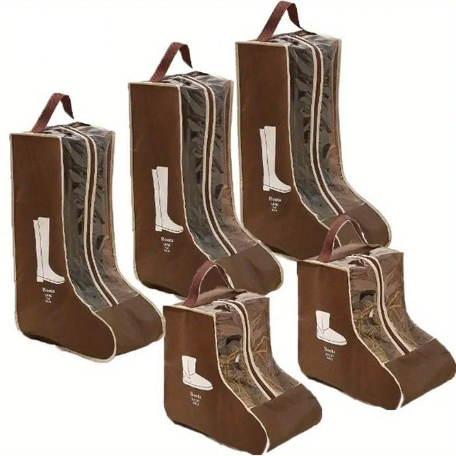 5pcs Portable Shoes and Boots Dust Bag Travel Storage Cover Organiser Pouch Set